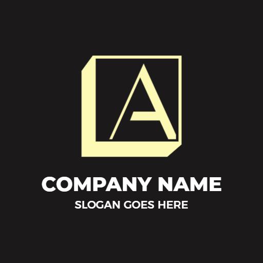 Stylish Yellow Letter A Design for Modern Branding Logo Template