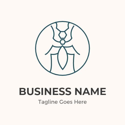 Stylized Ant Graphic Representing Teamwork and Collaboration Logo Template
