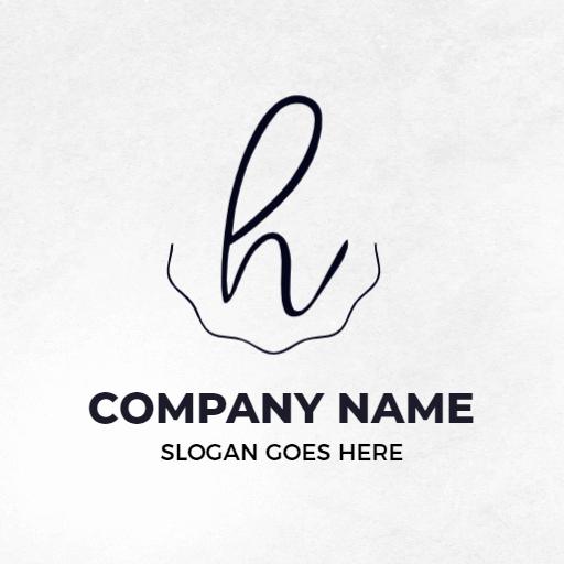 Stylized Black Letter H Design for Modern Brand Logo Template