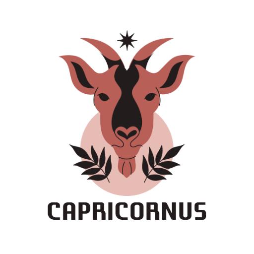 Stylized Capricorn Goat Logo Representing Zodiac Sign Logo Template