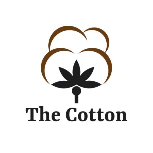 Stylized Cotton Plant Imagery Representing Agriculture Logo Template
