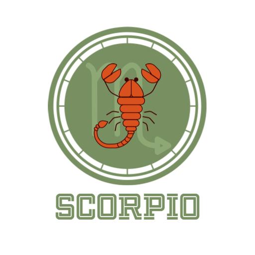 Stylized Scorpio Design Highlighting Zodiac Sign Logo Template