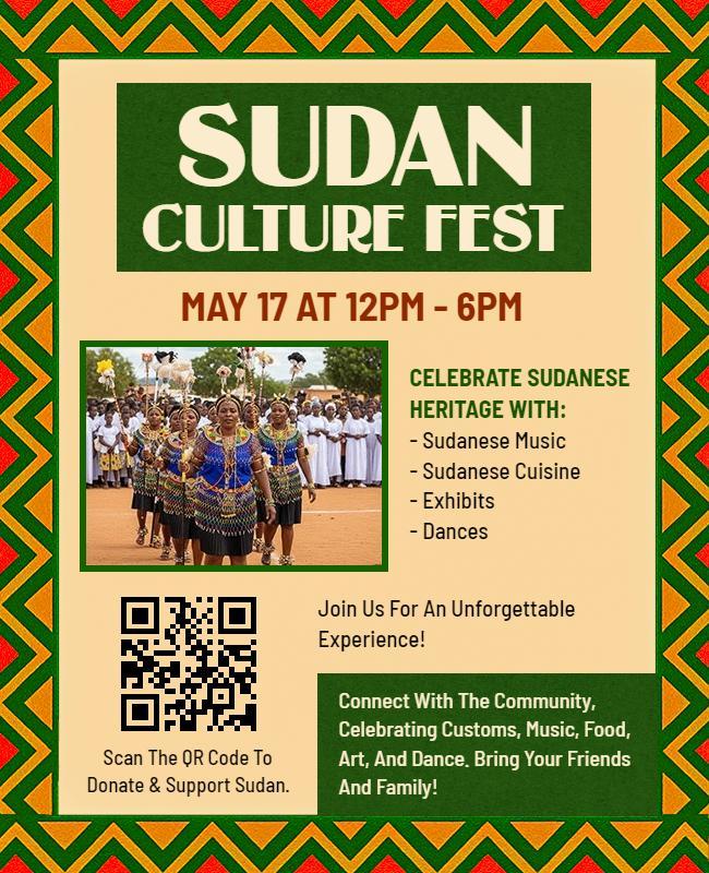 Sudan Cultural Festival Celebration Flyer Template