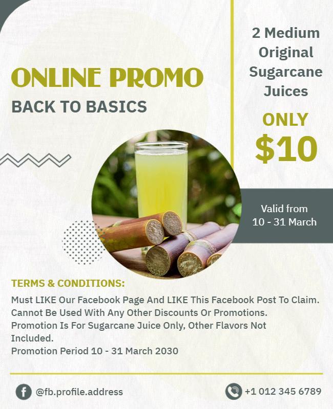 Sugarcane Juice Promotion Flyer Template