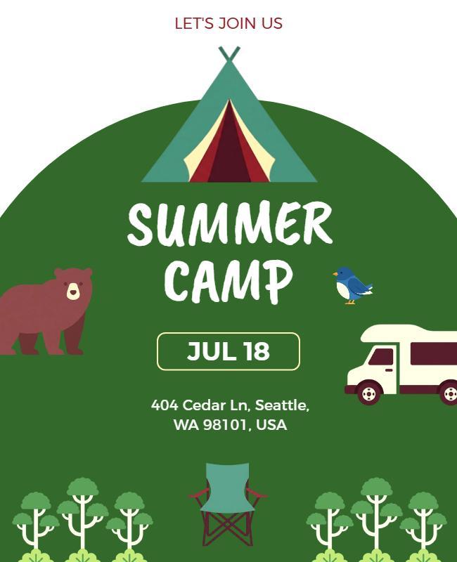 Summer Camp Event Poster Template