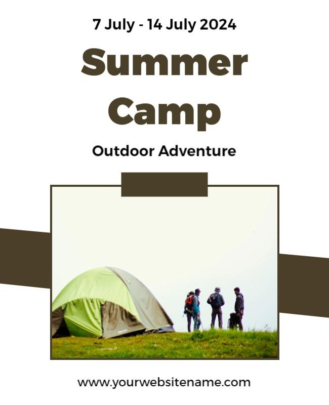 Summer Camp Outdoor Adventure Flyer Template