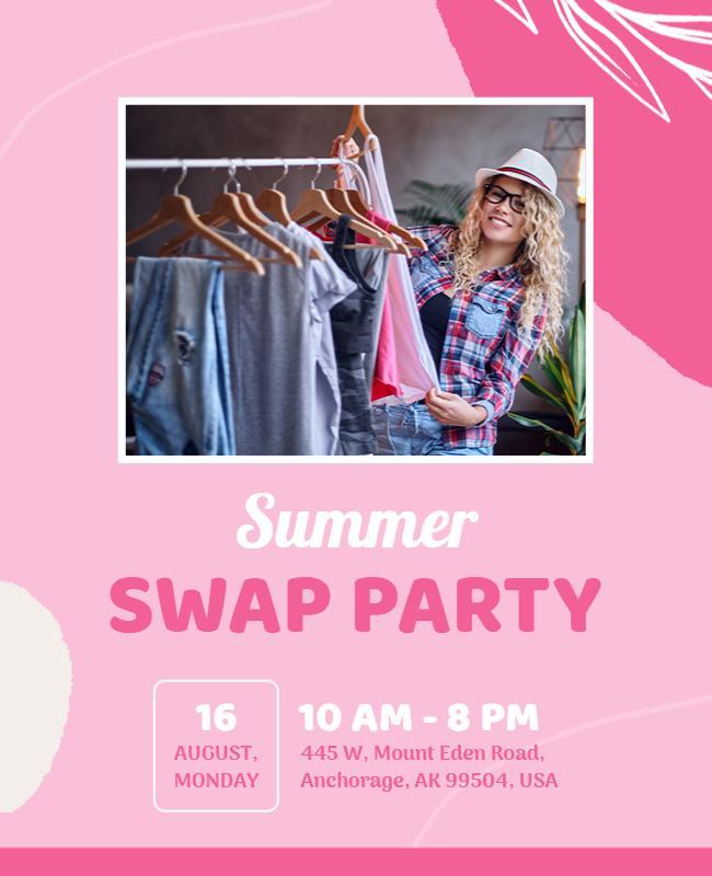 Summer Clothing Exchange Event Flyer Template