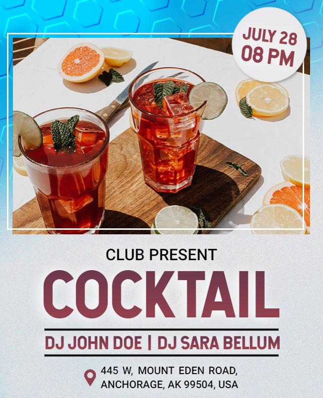 Summer Cocktail Party Event Flyer Template