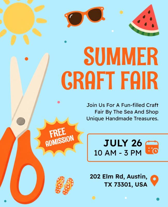 Summer Craft Fair Event Flyer Template