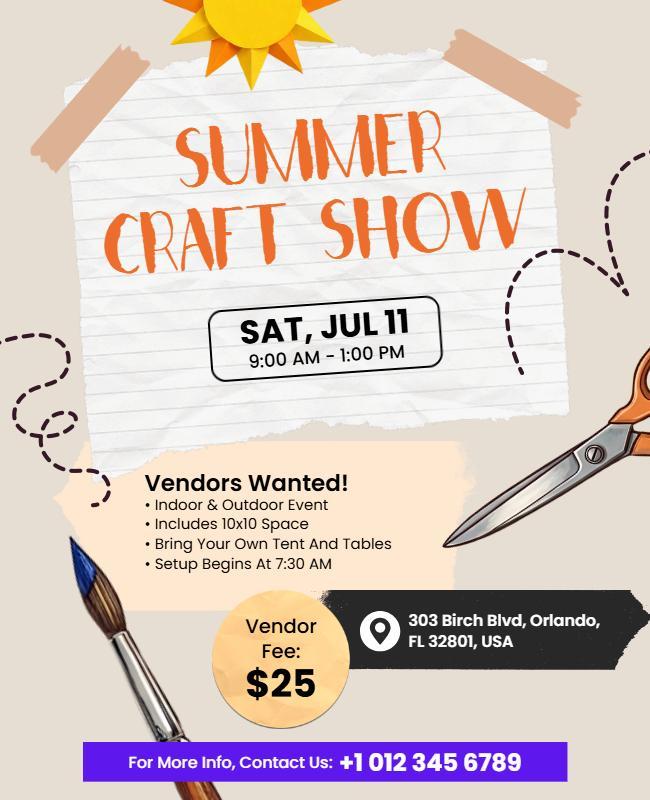 Summer Craft Show Flyer Template