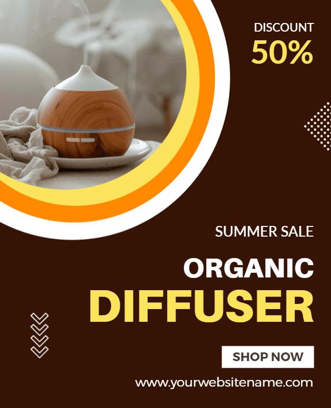 Summer Discount on Organic Diffuser Flyer Template