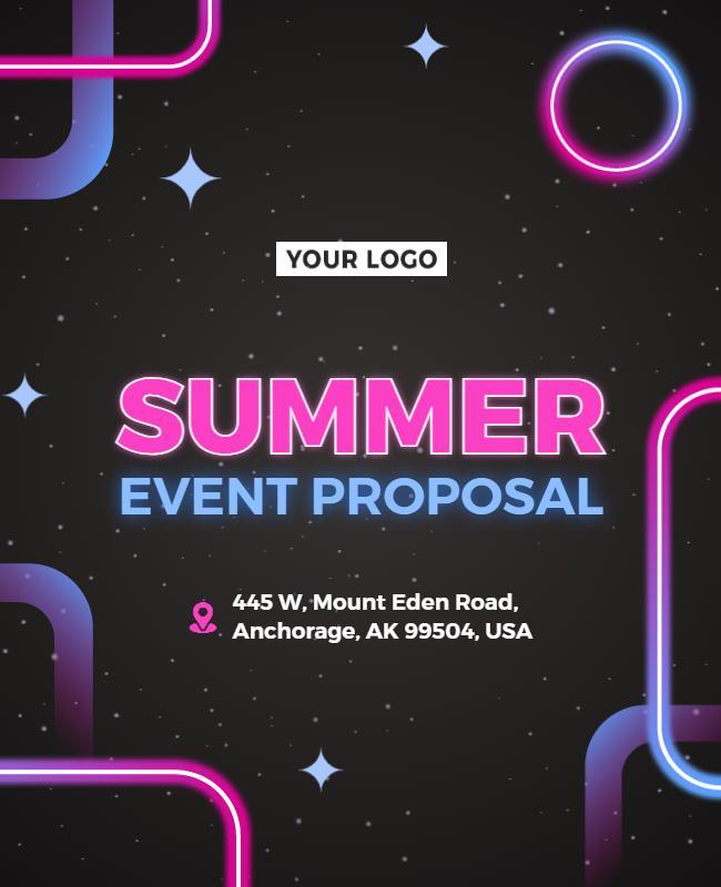 Summer Event Proposal Announcement Flyer Template