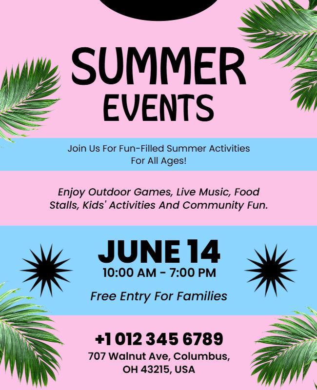 Summer Events Flyer Template