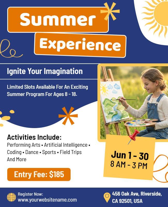 Summer Experience Flyer Template