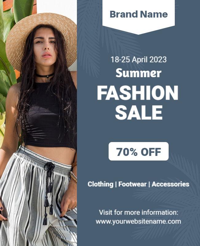 Summer Fashion Sale Event Flyer Template