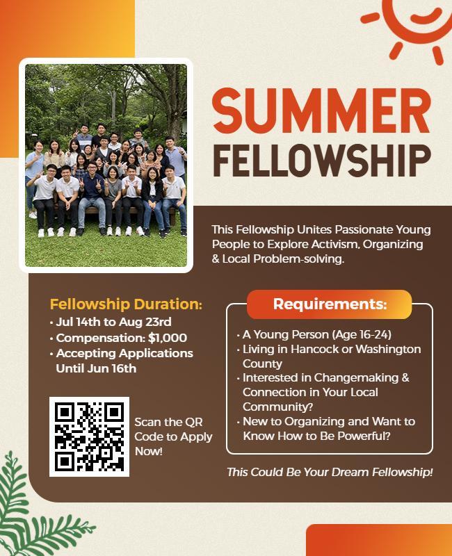 Summer Fellowship Program Opportunity Flyer Template