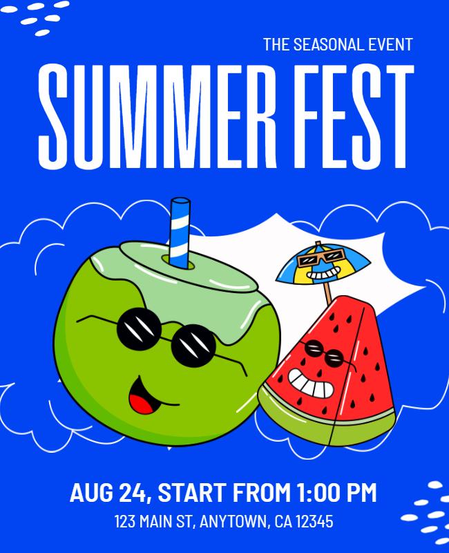 Summer Fest Family Event Flyer Template