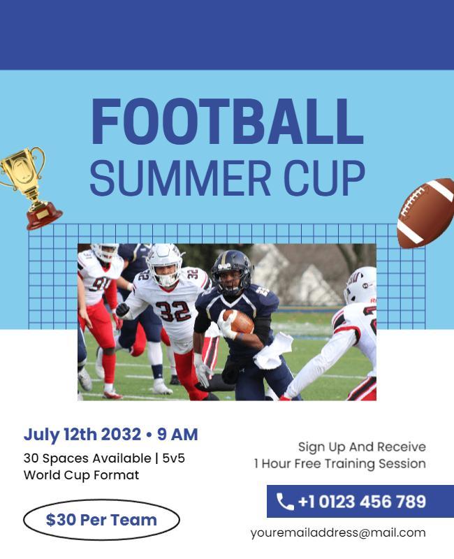 Summer Football Cup Competition Flyer Template