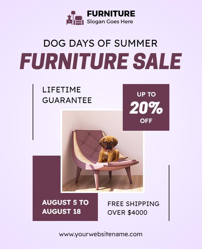 Summer Furniture Sale Promotion Flyer Template