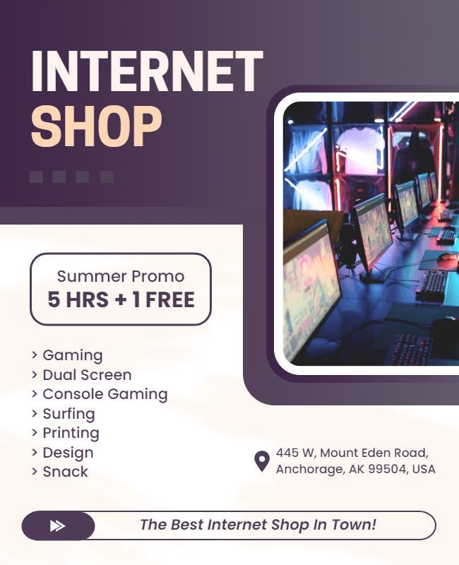 Summer Internet Shop Promotion Flyer Template