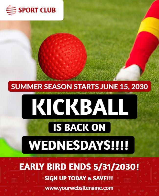 Summer Kickball Event Flyer Template