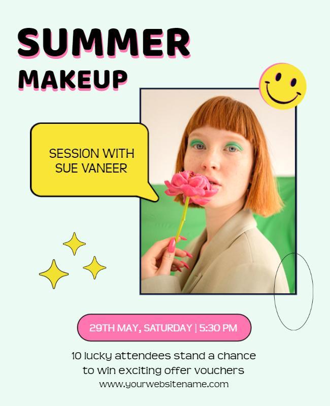 Summer Makeup Workshop Session Flyer Template