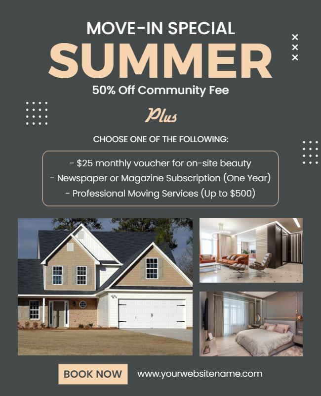 Summer Move in Special Offer Flyer Template