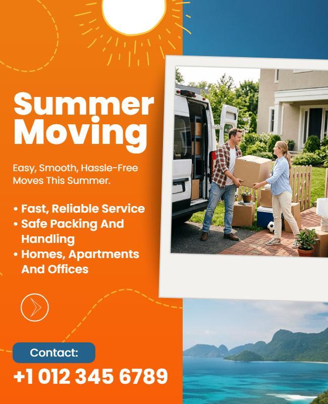 Summer Moving Services Flyer Template