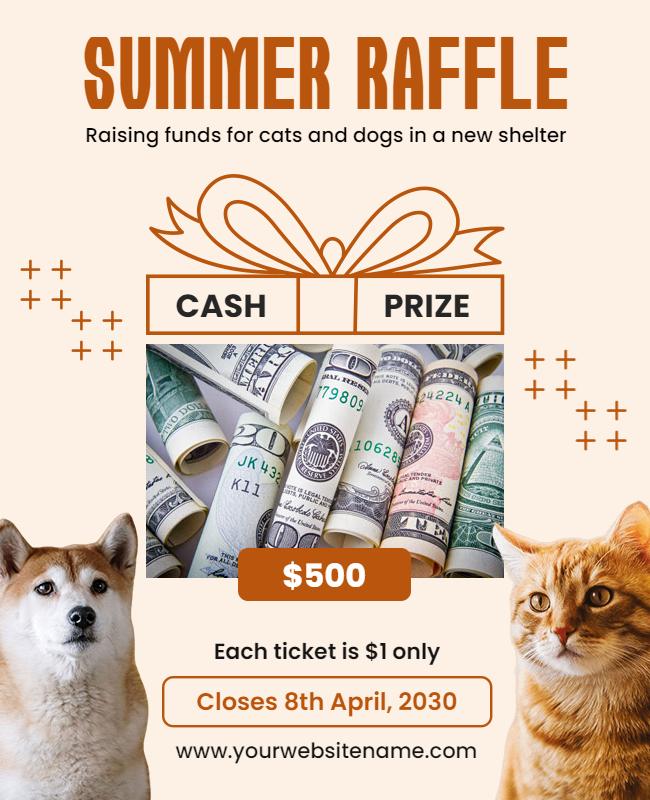 Summer Raffle Flyer Template