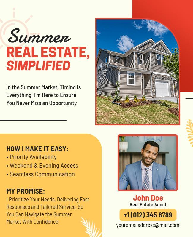 Summer Real Estate Promotion Flyer Template