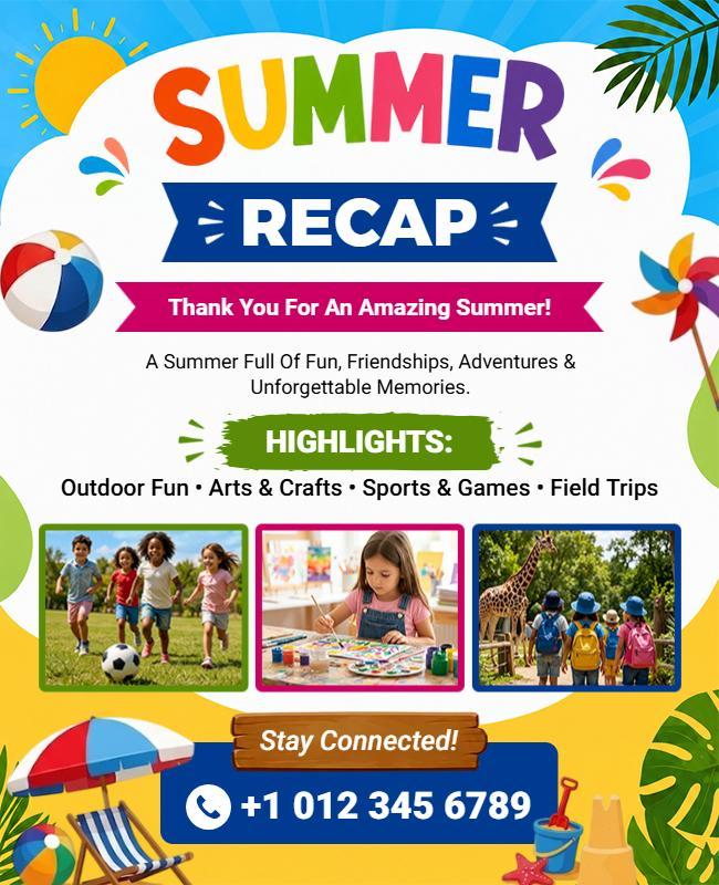 Summer Recap Event Flyer Template