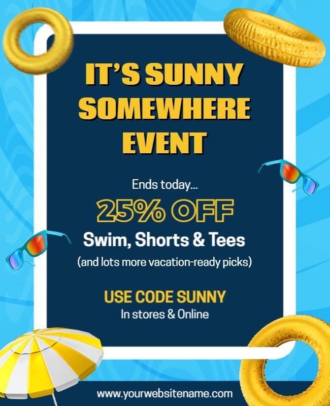 Summer Sale Discount Event Flyer Template