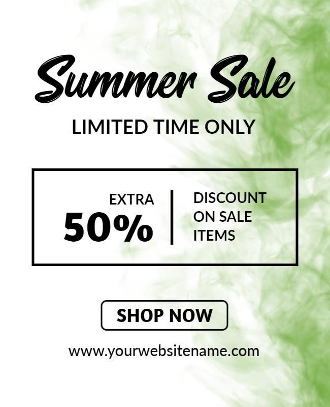 Summer Sale Promotion Discount Flyer Template