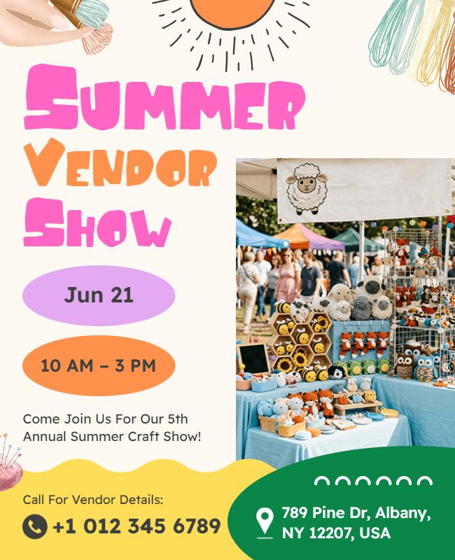 Summer Show Vendor Flyer Template
