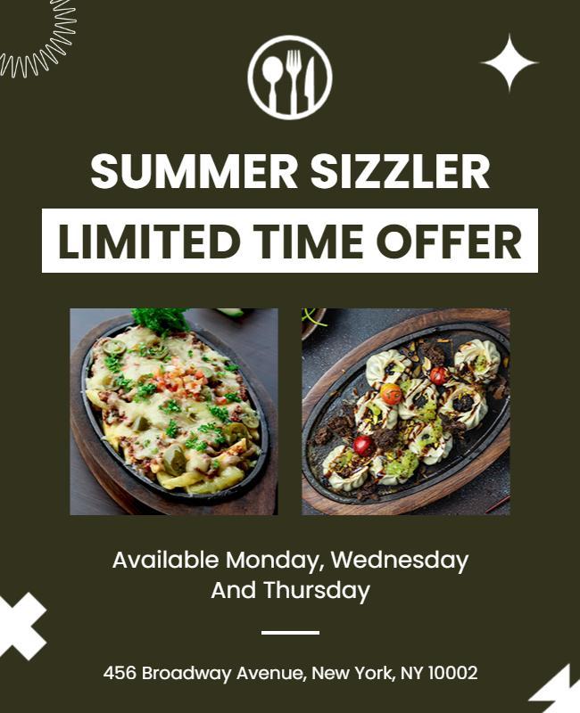 Summer Sizzler Offer Flyer Template