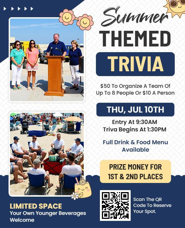 Summer Trivia Event Flyer Template