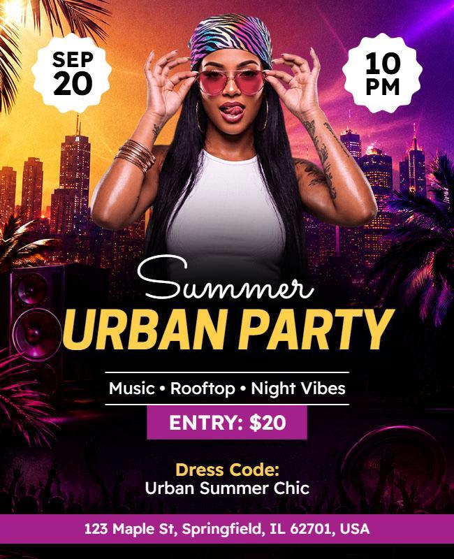 Summer Urban Party Flyer Template
