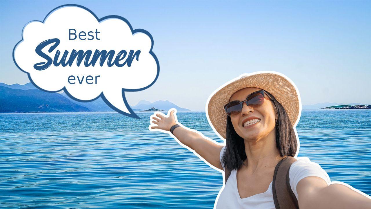 Summer Vibes Travel Adventure Trending YouTube Thumbnail Template