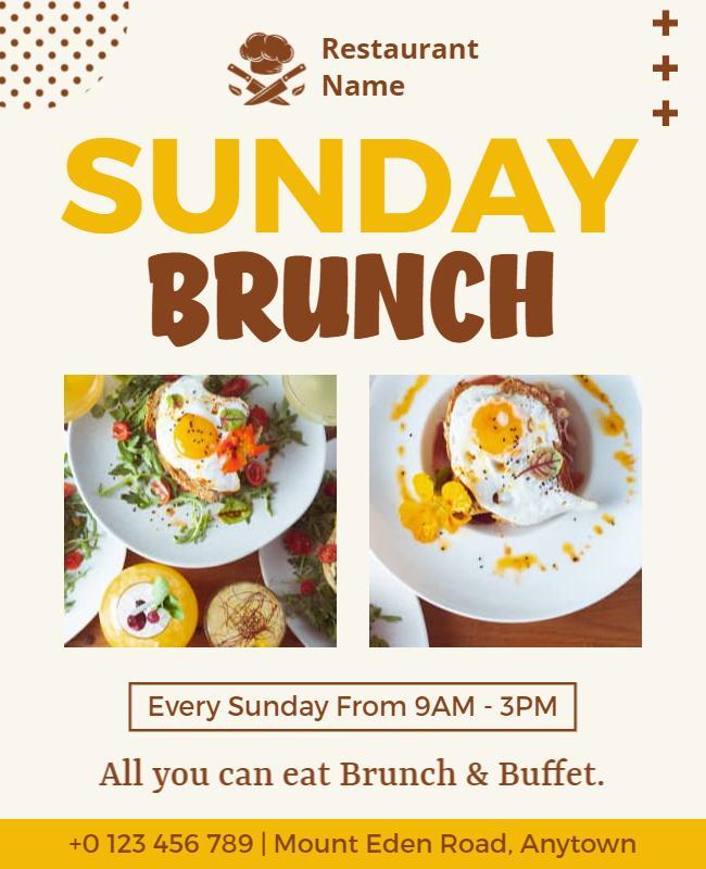 Sunday Brunch Buffet Event Flyer Template