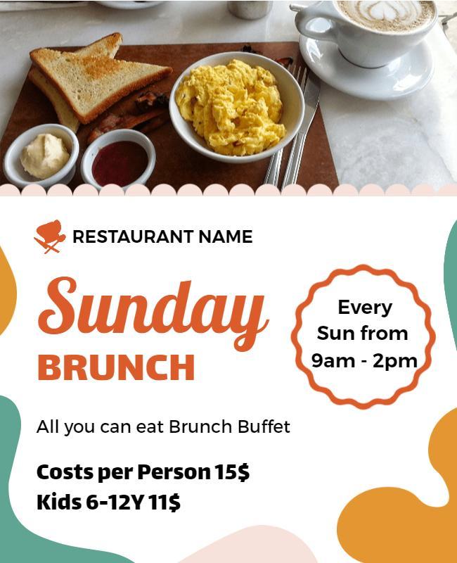 Sunday Brunch Buffet Promotion Flyer Template