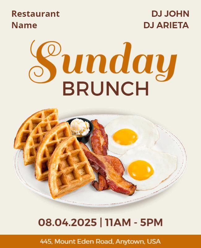 Sunday Brunch Event Flyer Template