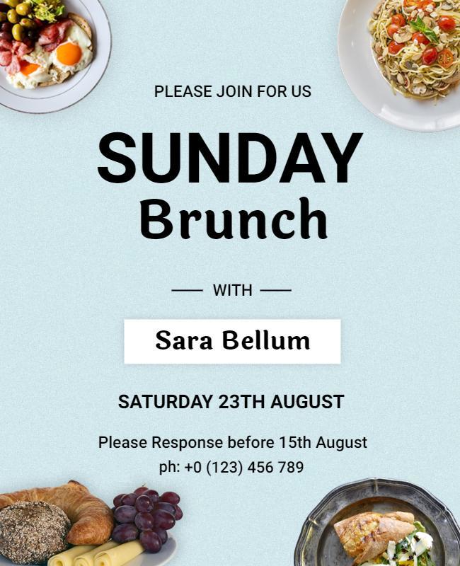 Sunday Brunch Invitation Flyer Template