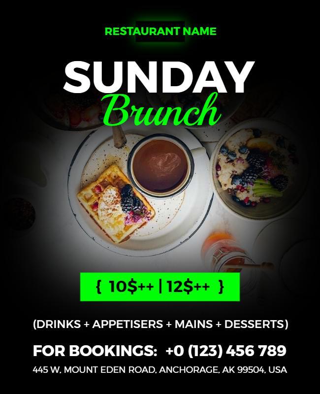 Sunday Brunch Promotion Flyer Template