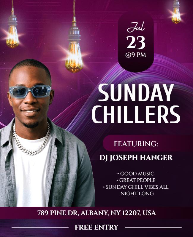 Sunday Chillers Event Flyer Template