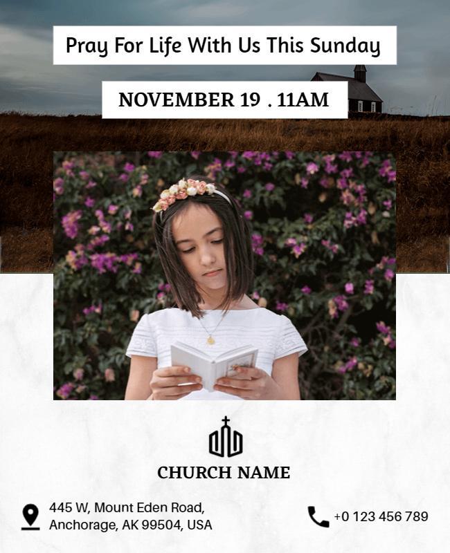 Sunday Church Event Invitation Flyer Template