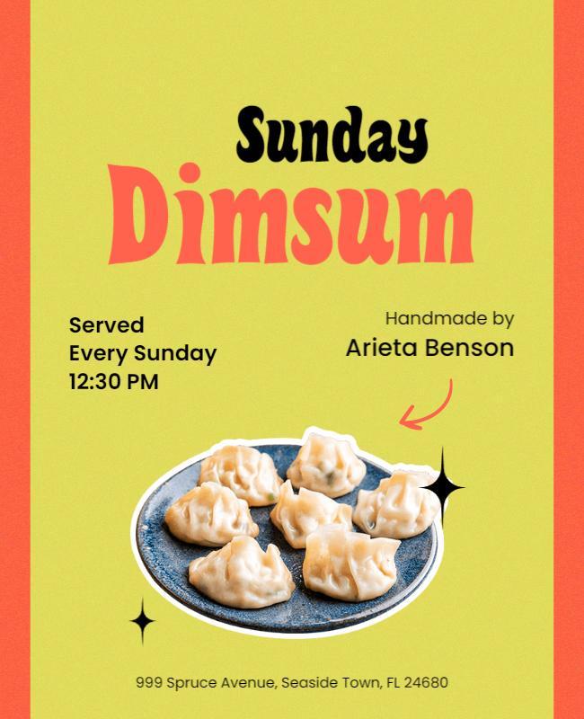 Sunday Dimsum Tasting Event Flyer Template