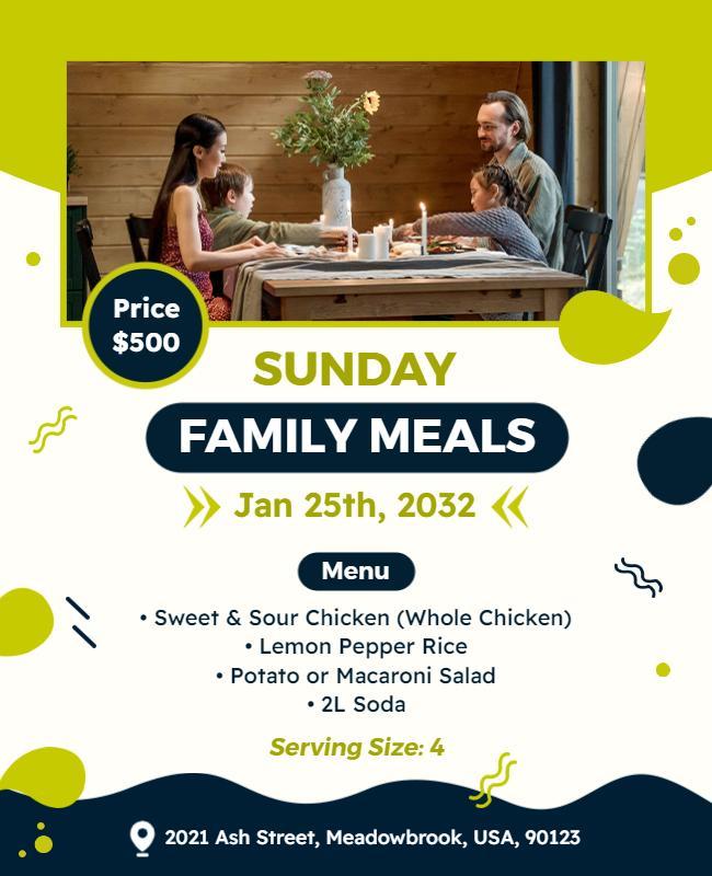 Sunday Family Dinner Special Flyer Template