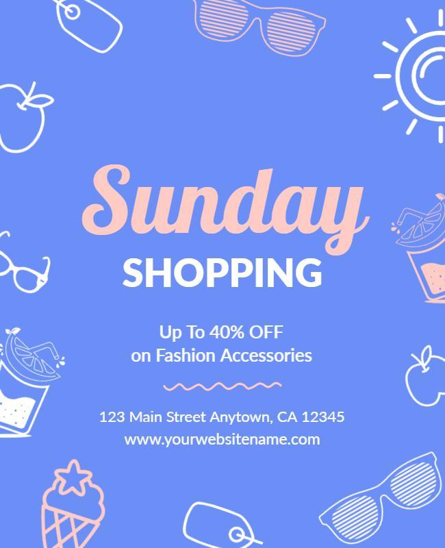 Sunday Fashion Accessories Sale Flyer Template