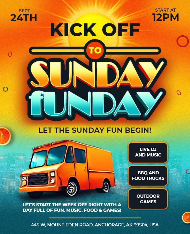 Sunday Funday Event Flyer Template