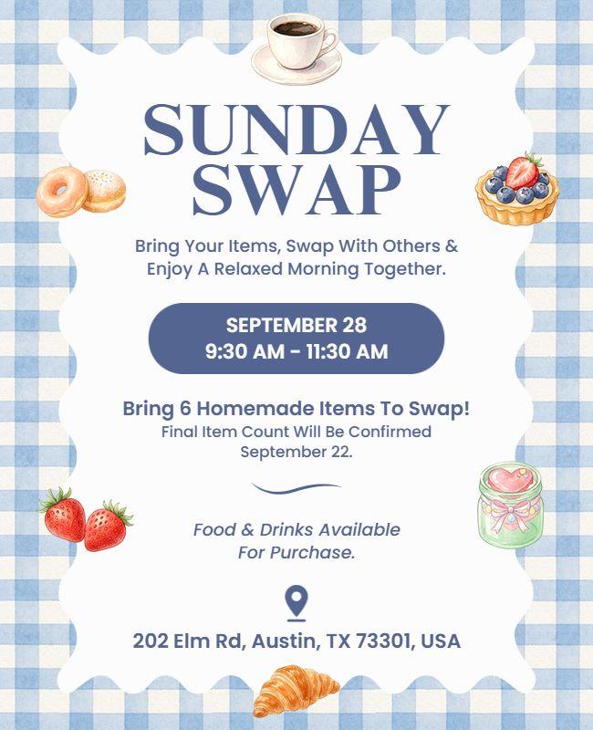 Sunday Swap Event Flyer Template
